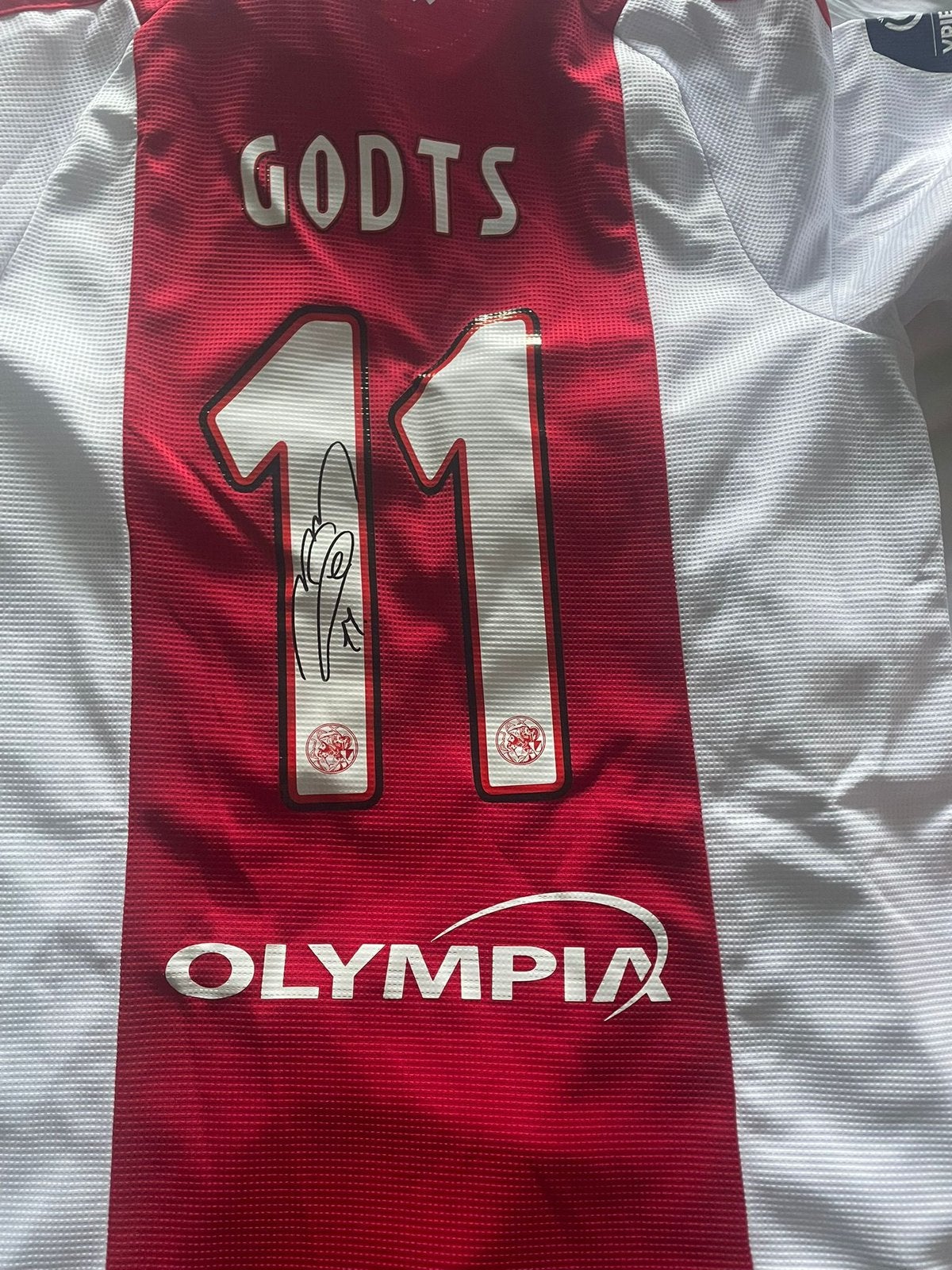 Ajax voetbal shirt godts gesigneerd, Ophalen of Verzenden, Zo goed als nieuw, Ajax, Shirt