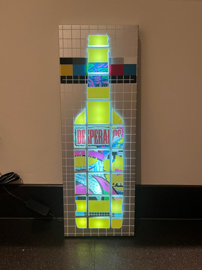 Desperados lamp desperados verlichting evt 2 stuks, Ophalen of Verzenden, Gebruikt, Lichtbak of (neon) lamp