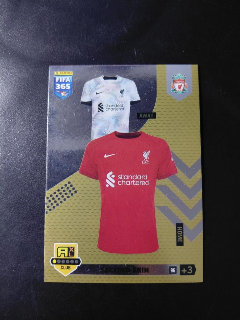 Liverpool tenue/badge (home/away) panini, Ophalen of Verzenden, Nieuw, Buitenlandse clubs, Poster, Plaatje of Sticker