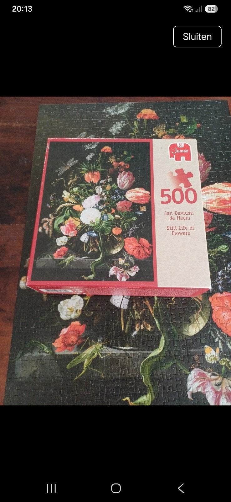 Jumbo Legpuzzel 500 stukjes - Jan Davidsz. de Heem, Een of twee spelers, Ophalen of Verzenden, Gebruikt, Jumbo