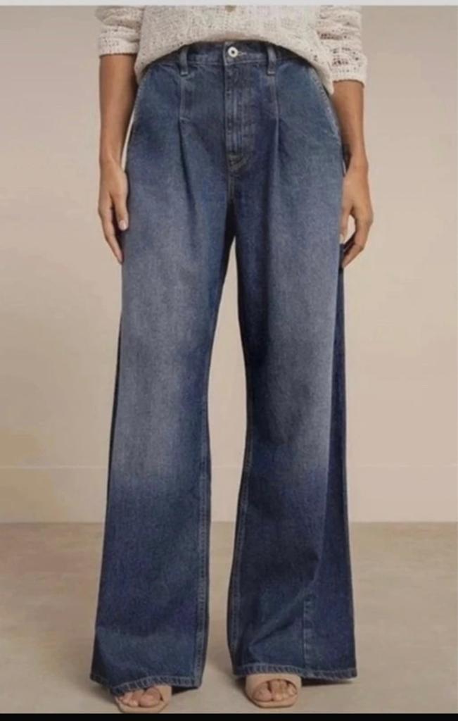 Denim Blue Studio Anneloes Wide Leg spijkerbroek in S, Verzenden, Zo goed als nieuw, Blauw, W28 - W29 (confectie 36)