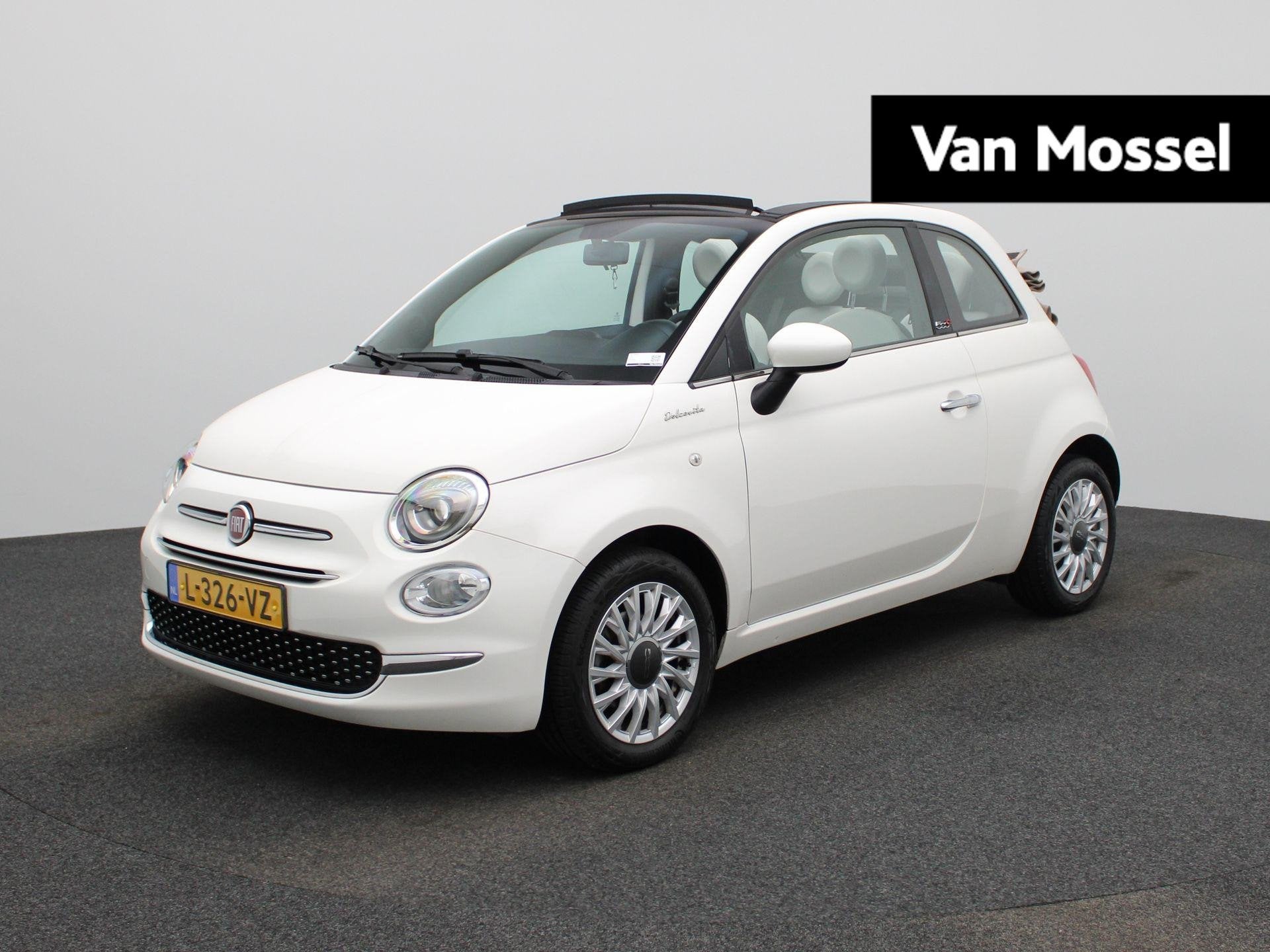 Fiat 500 C 1.0 Hybrid Dolcevita | Cabrio | Parkeer sensoren, Stof, 4 stoelen, Wit, Origineel Nederlands