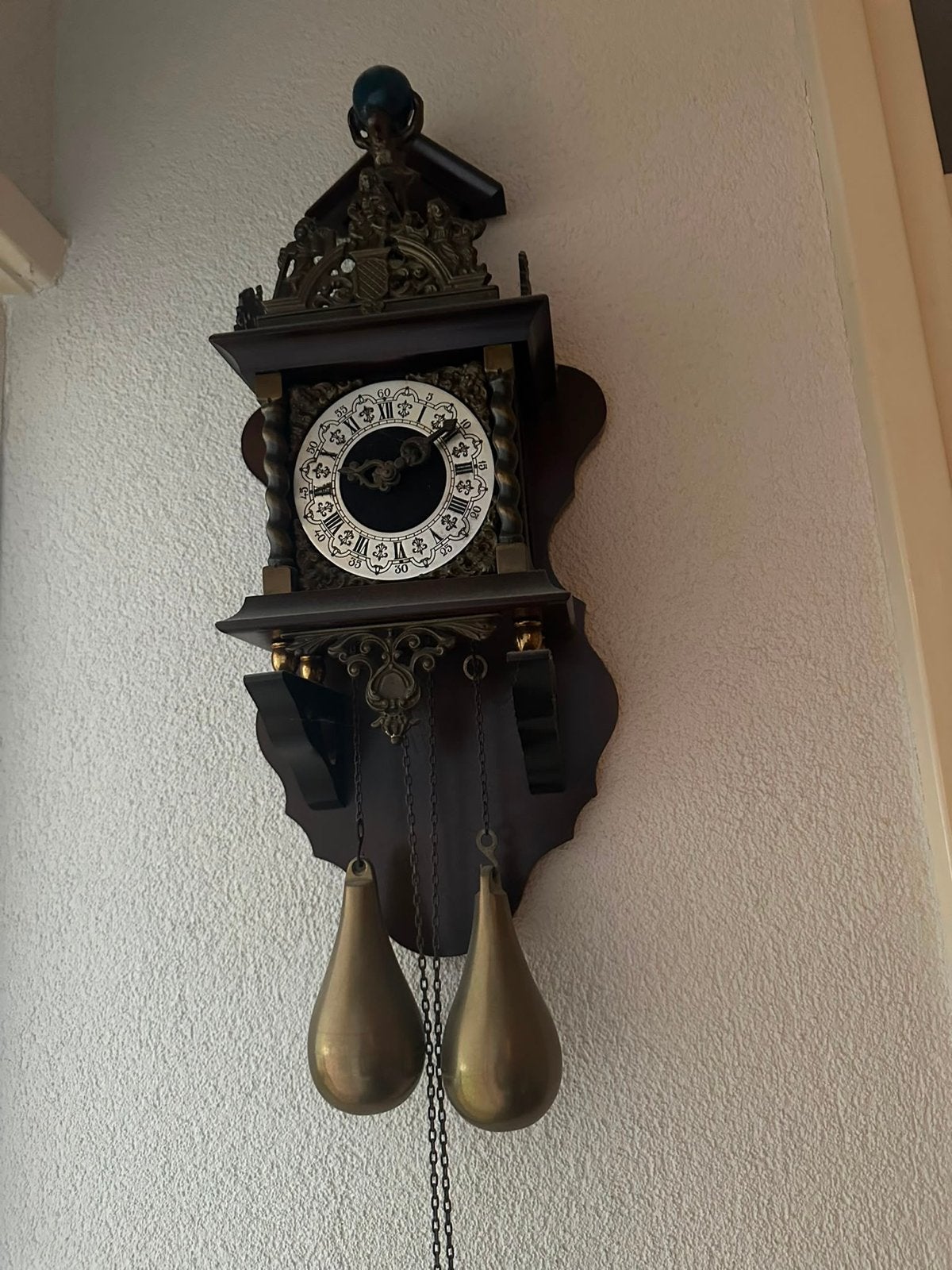 Antieke Zaanse Klok met Gewichten, Antiek en Kunst, Ophalen
