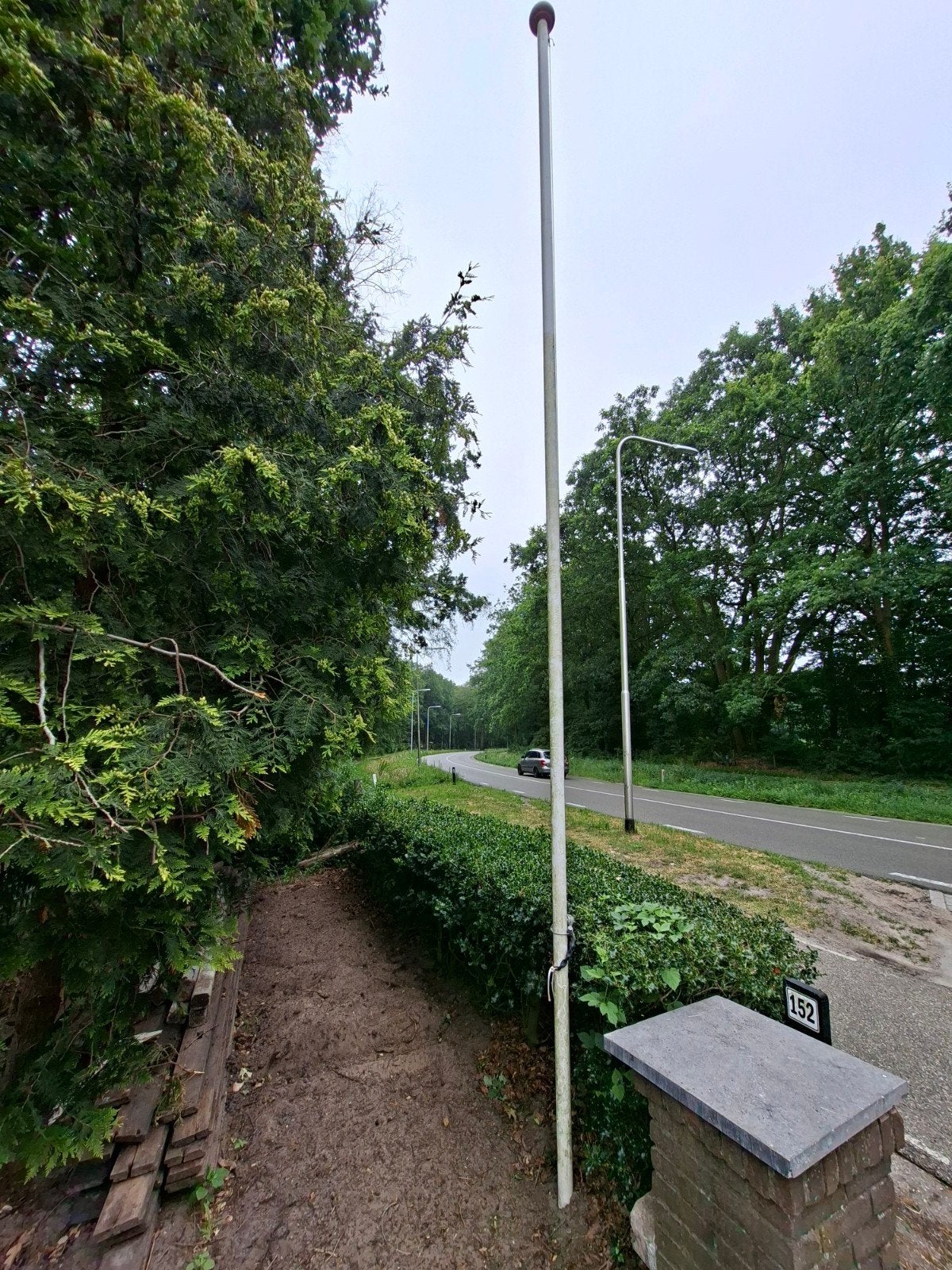 Vlaggenmast ongeveer 5 meter, Ophalen, Gebruikt