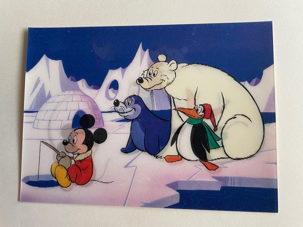 Disney 3D dieptekaart / ansichtkaart , Mickey de Visser., Verzenden, 1960 tot 1980, Sterren en Beroemdheden