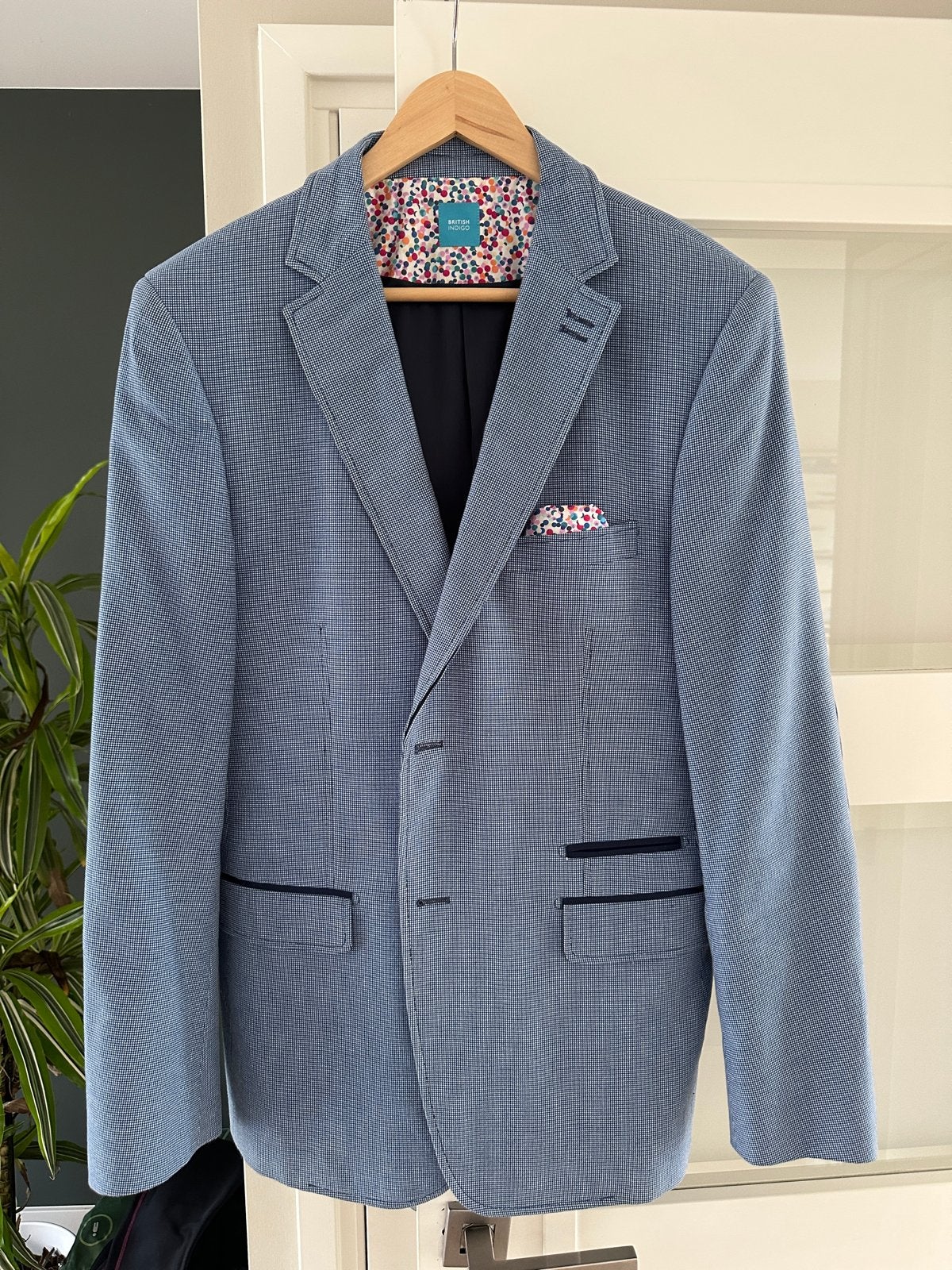 Jasje British Indigo Maat 50, Blauw, Maat 46/48 (XL) of groter, Ophalen of Verzenden, Zo goed als nieuw