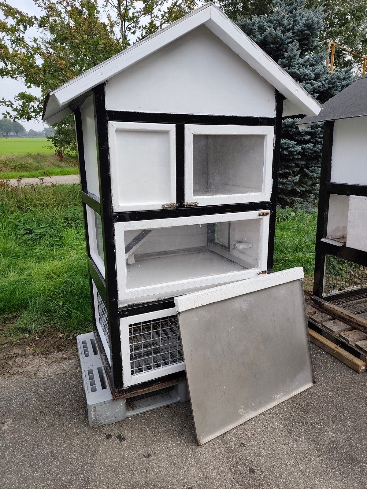1 groot konijnenhok met 2 verdiepingen, Dieren en Toebehoren, Ophalen, Gebruikt, Cavia, 90 cm of meer
