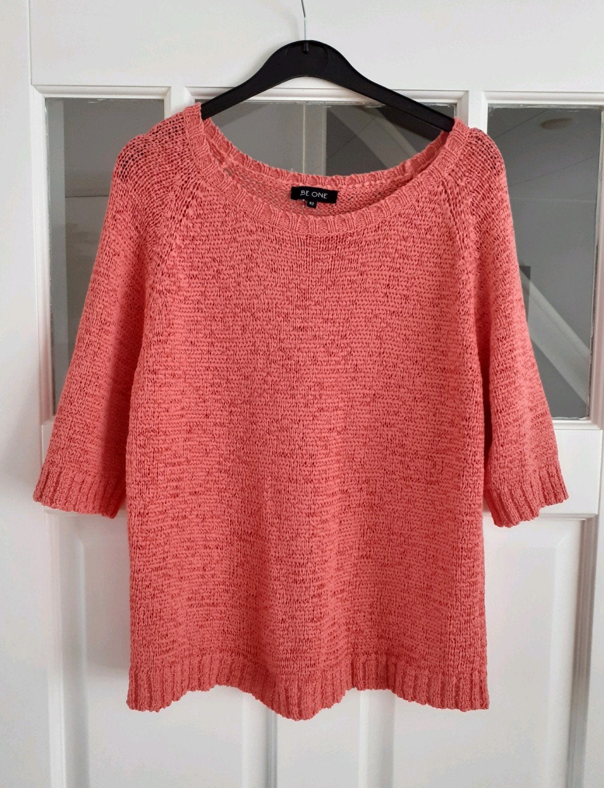 Be One koraalroze knitwear truitje maat 42, Maat 42/44 (L), Ophalen of Verzenden, Roze, Gedragen