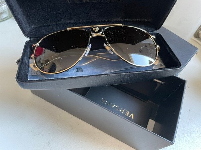 Versace Unisex Zonnebril OVE2225 Sunglasses (Nieuw), Overige merken, Zonnebril, Zwart, Nieuw