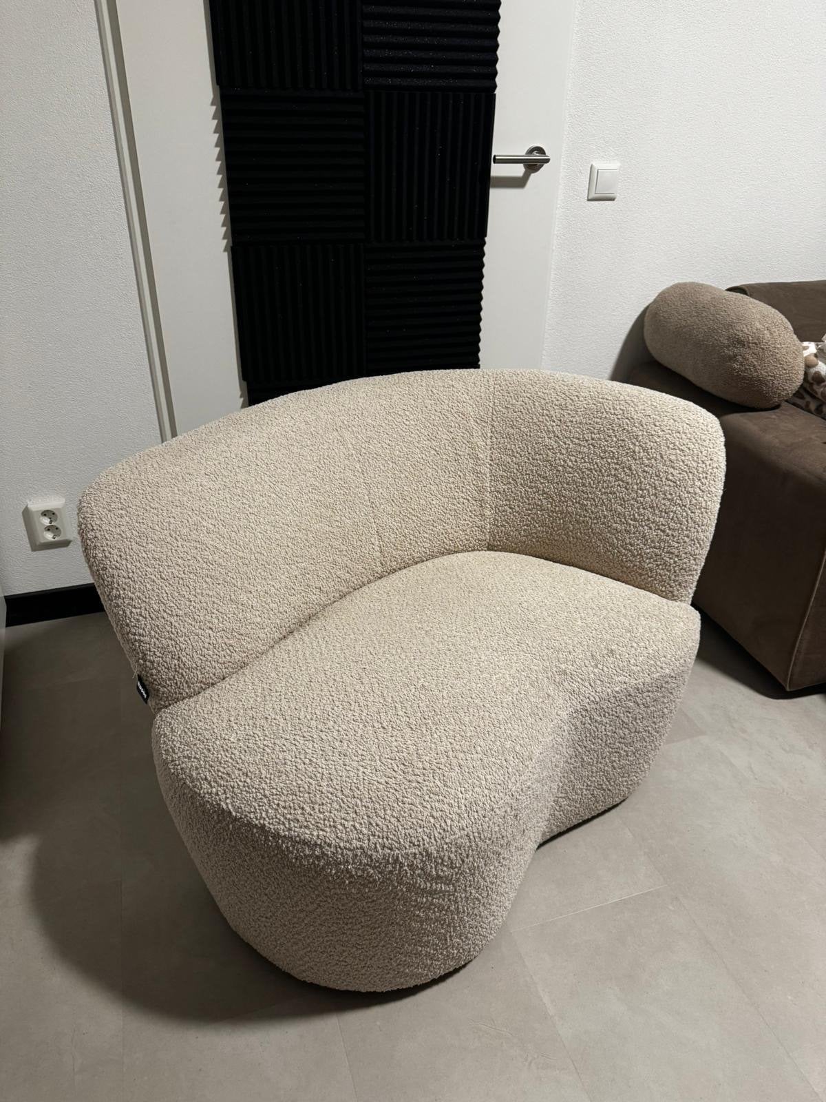 WOOOD fauteuil Stone Creme - Zo goed als nieuw, Ophalen, Zo goed als nieuw, Stof, 75 tot 100 cm
