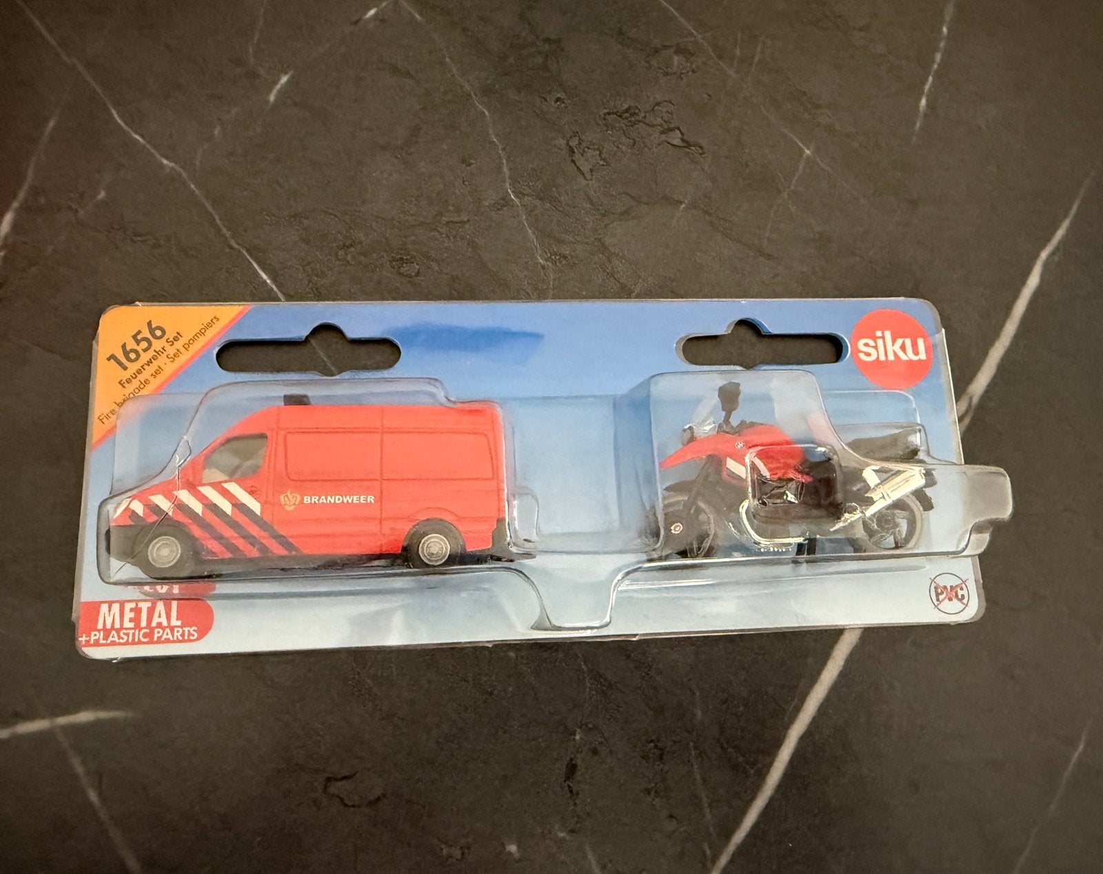 Siku Brandweer Set 1656: Busje en Motor, Ophalen of Verzenden, Nieuw