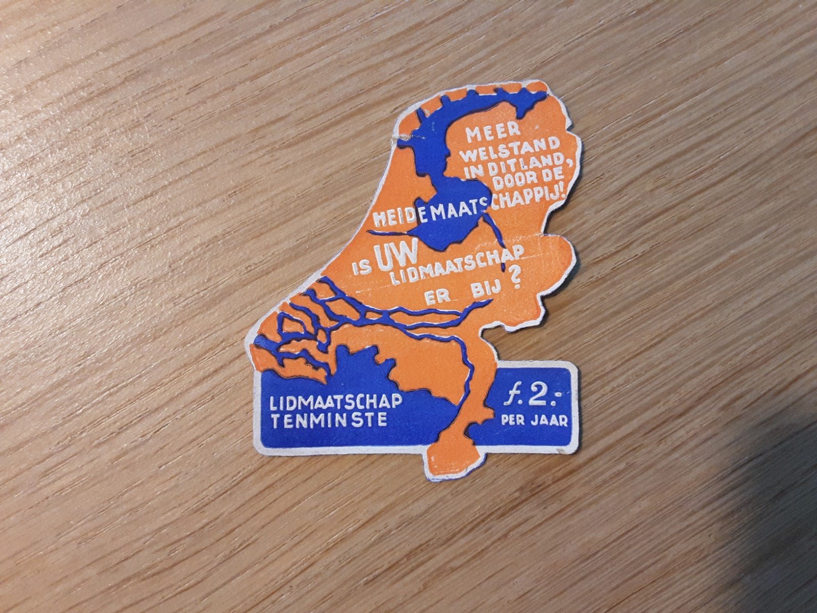 Sluitzegel Heidemaatschappij lidmaatschap f. 2,- per jaar, Ophalen of Verzenden