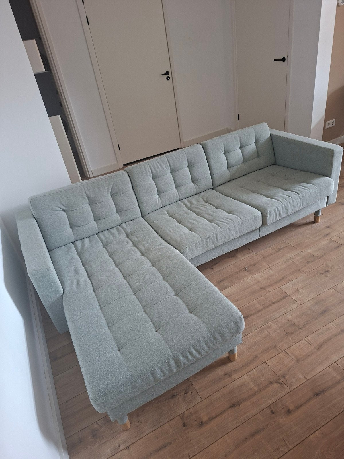 IKEA LANDSKRONA 3-zitsbank met chaise longue, Huis en Inrichting, Banken | Bankstellen, Ophalen, 250 tot 300 cm, Modern, Scandinavisch