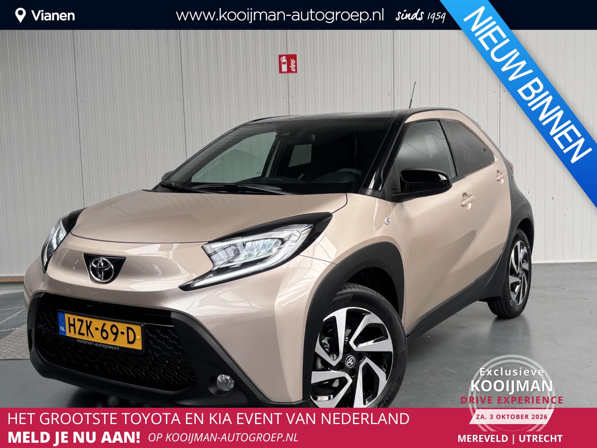 Toyota Aygo X 1.0 VVT-i S-CVT Pulse, Auto's, Stof, Gebruikt, Euro 6, Bruin