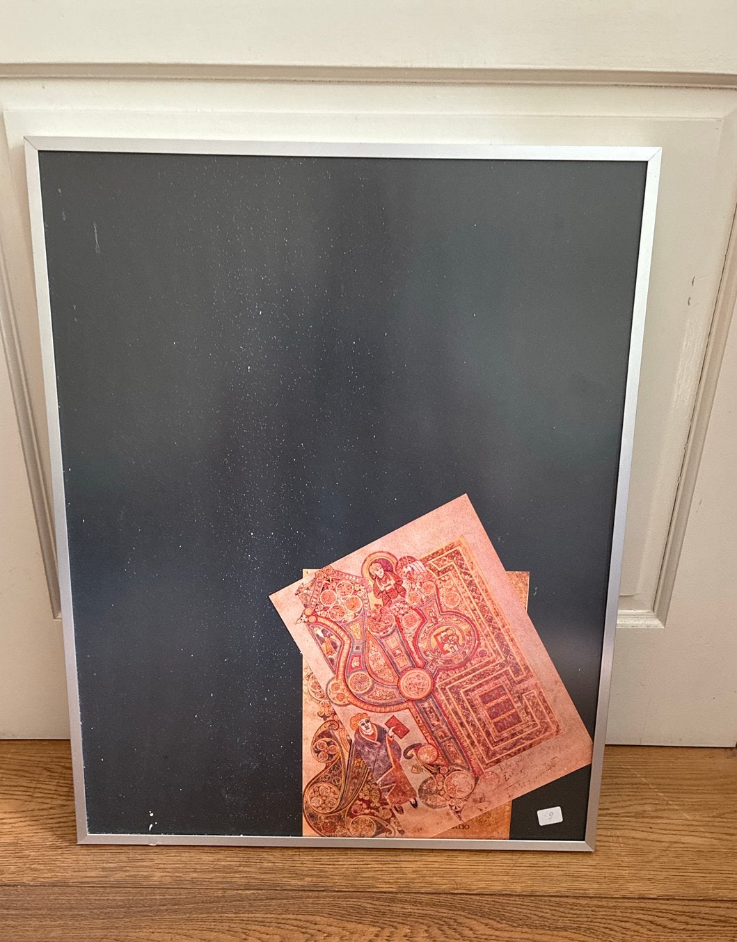 Fotolijst 48x60cm - Zilverkleurig met ophangsysteem, Huis en Inrichting, Woonaccessoires | Lijsten, Ophalen, Gebruikt, Fotolijst