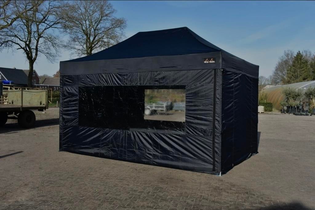 Easy up partytent 3x4,5 te huur, Tuin en Terras, Ophalen, Kunststof, 3 ramen of meer