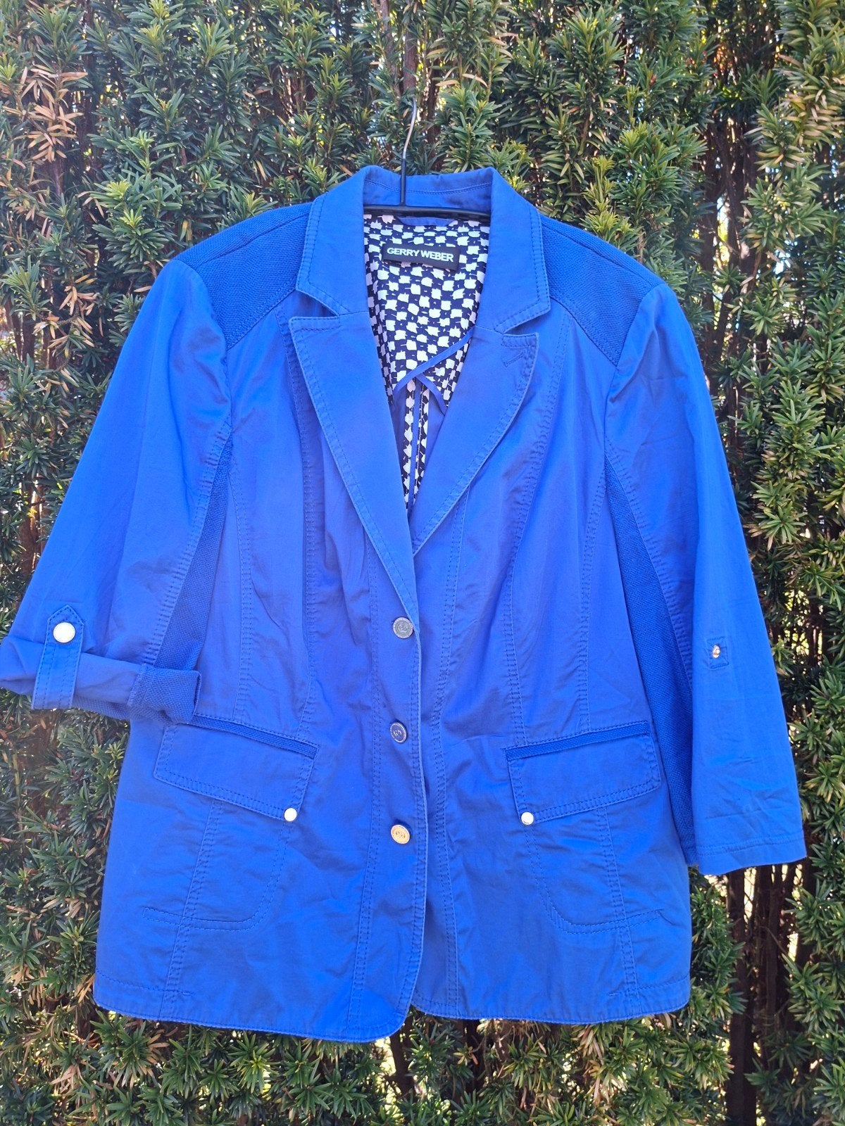 Gerry Weber dames blazer z.g.a.n. maat 44, Blauw, Maat 46/48 (XL) of groter, Ophalen of Verzenden, Zo goed als nieuw