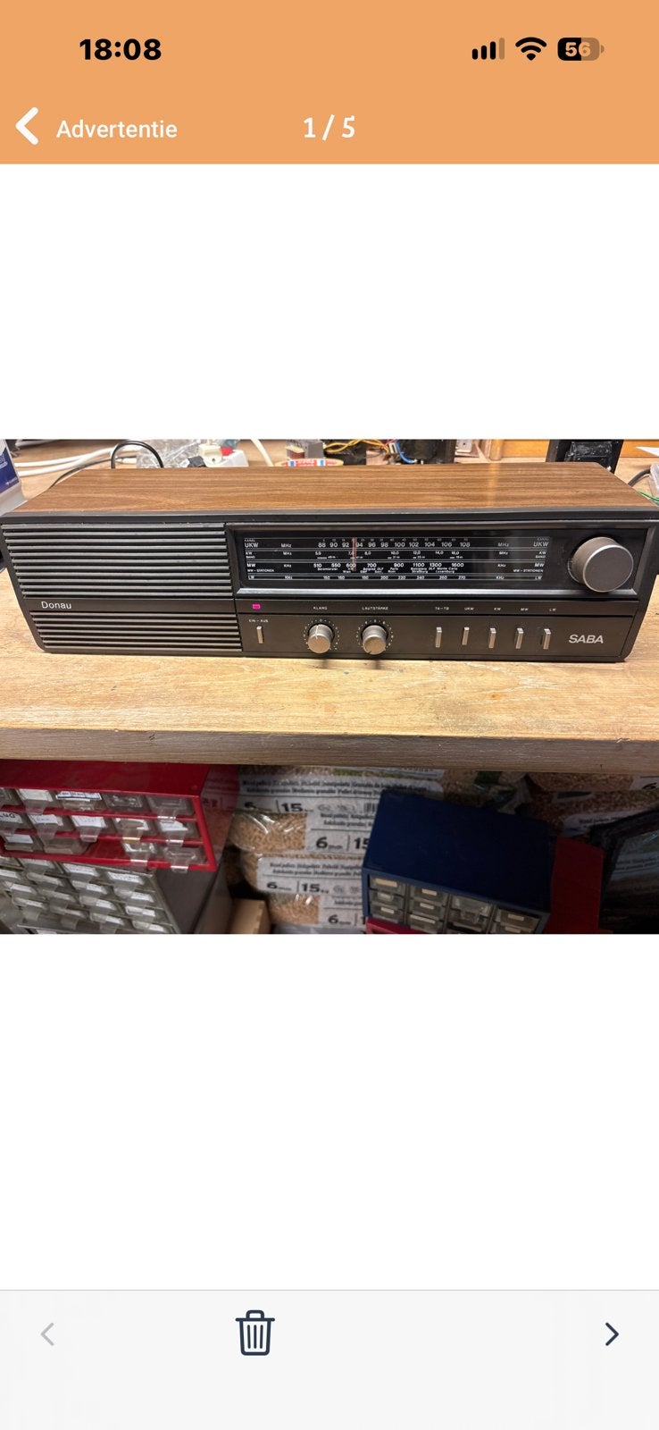 SABA Donau S Vintage Radio - Goed Werkende Staat, Ophalen of Verzenden, Gebruikt, Radio