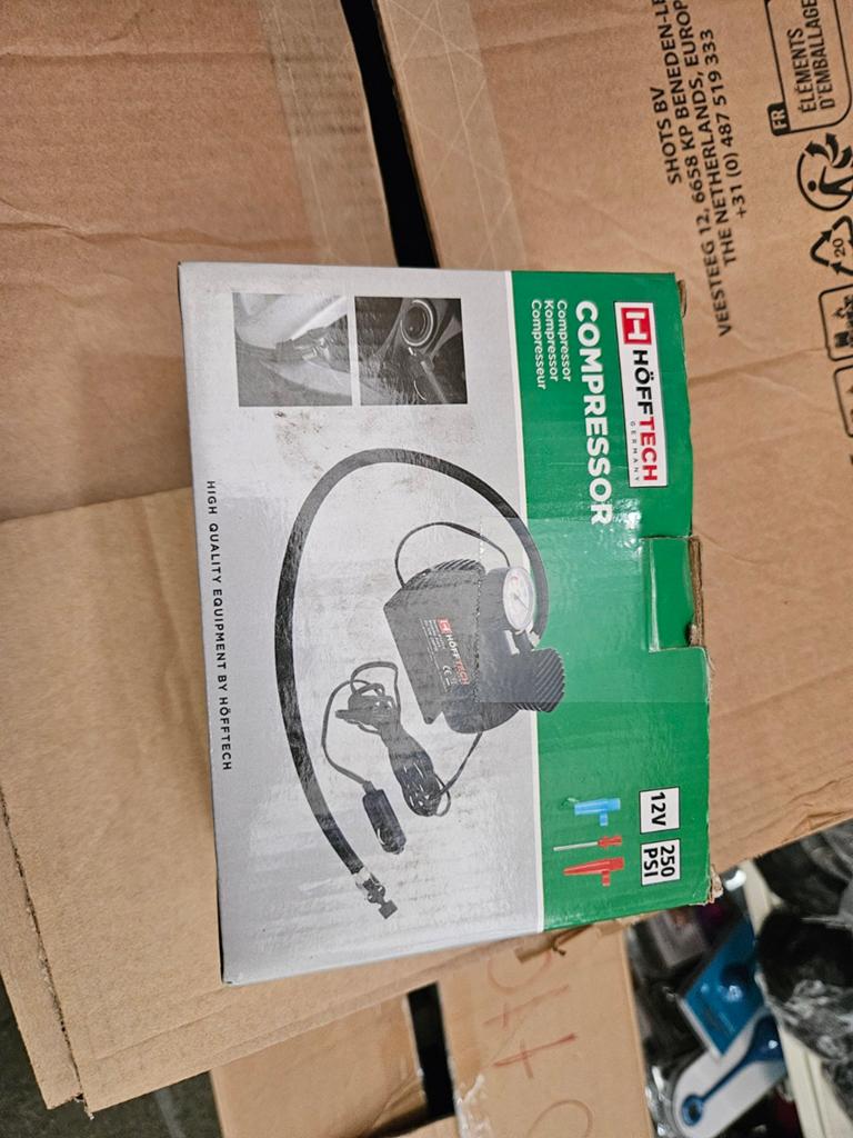 Hofftech Mini Compressor 12V  Draagbaar, Auto diversen, Autogereedschap, Nieuw, Ophalen