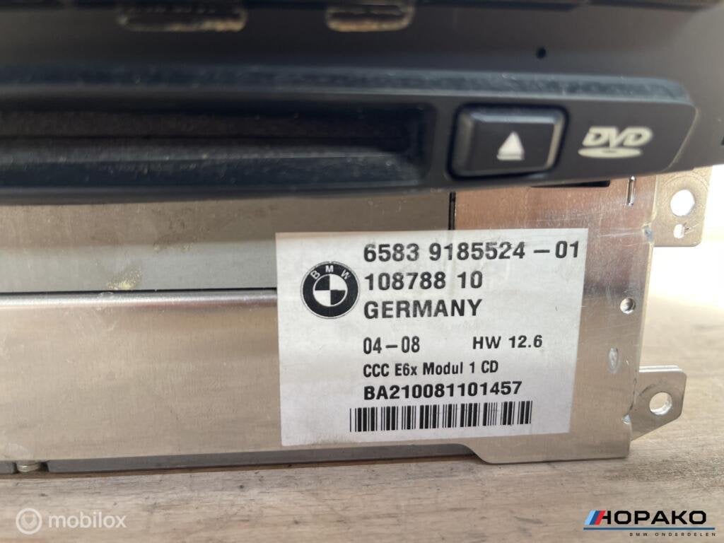 Radio BMW 5 / 6 serie E60 E61 E63 E64 | 65839185524, Gebruikt, Einsteinlaan 5 rijswijk, Bmw, Ophalen of Verzenden