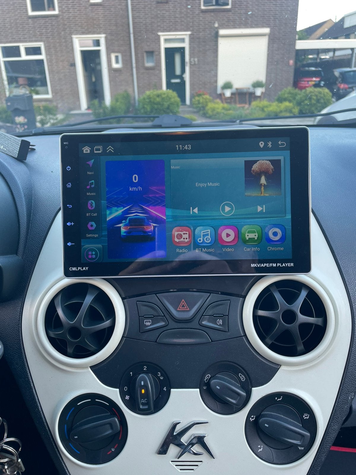 Autoradio met scherm 1din, Verzenden, Zo goed als nieuw