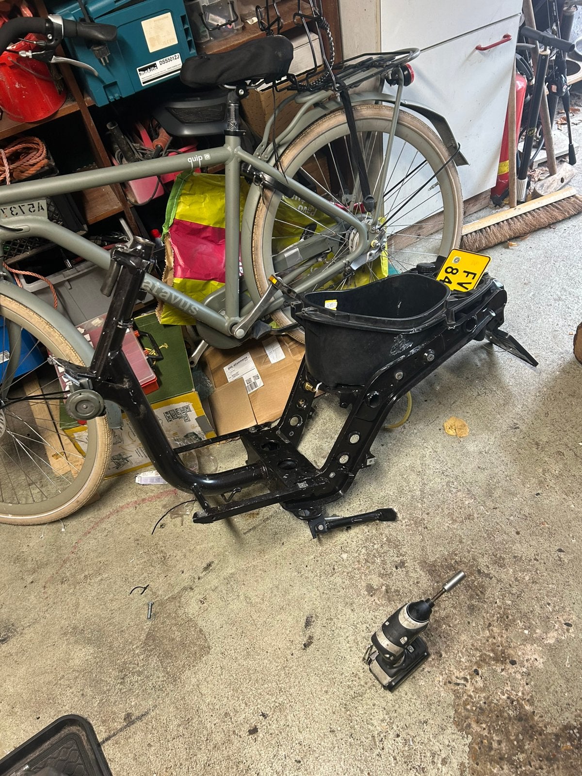 Zip type 2 brom frame, Fietsen en Brommers, Scooters | Piaggio, Tweetakt, Maximaal 45 km/u, Zip, Nieuw