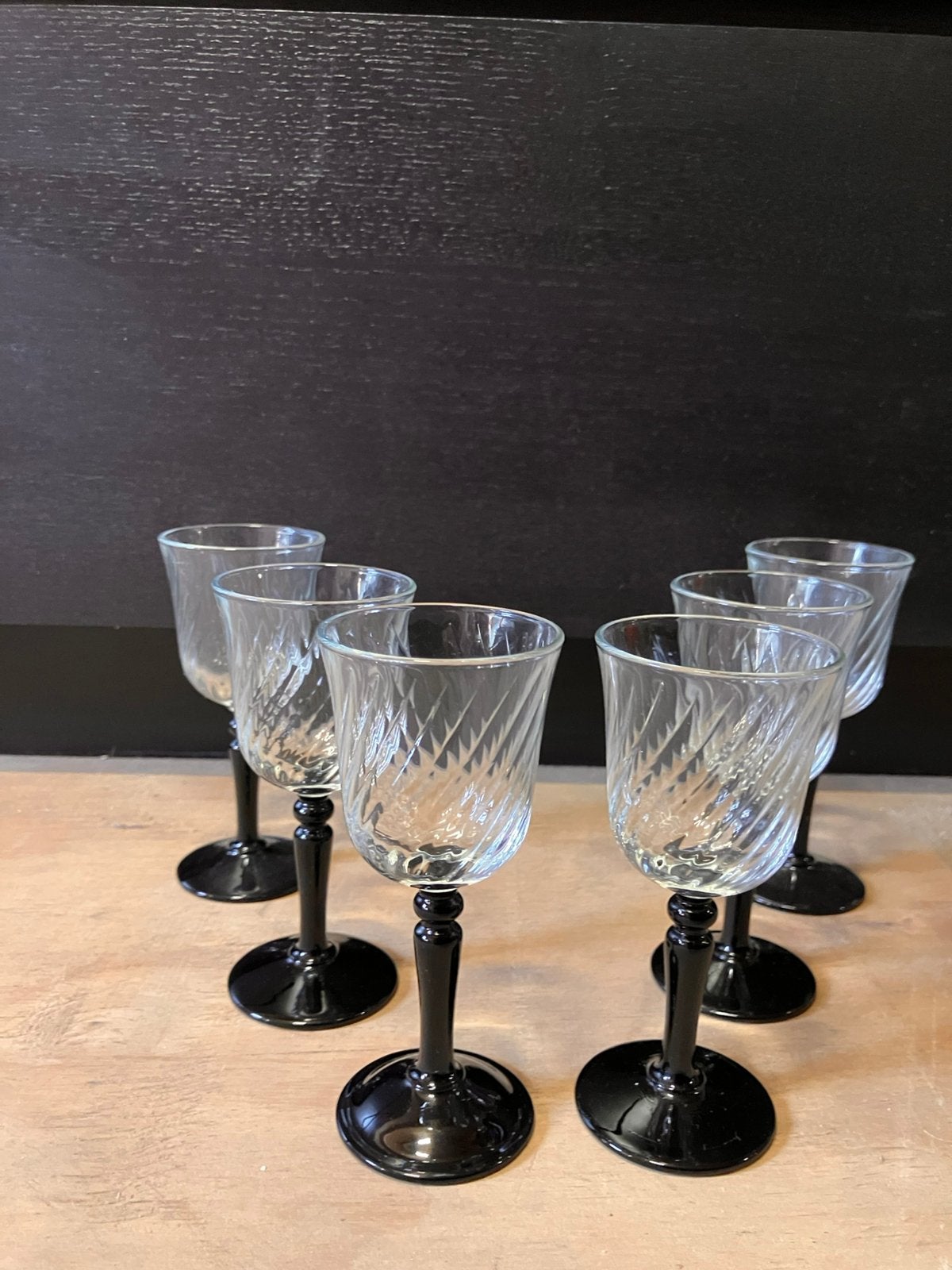 Vintage luminarc swirl glaasjes, Verzamelen, Ophalen of Verzenden, Gebruikt, Borrel- of Shotglas