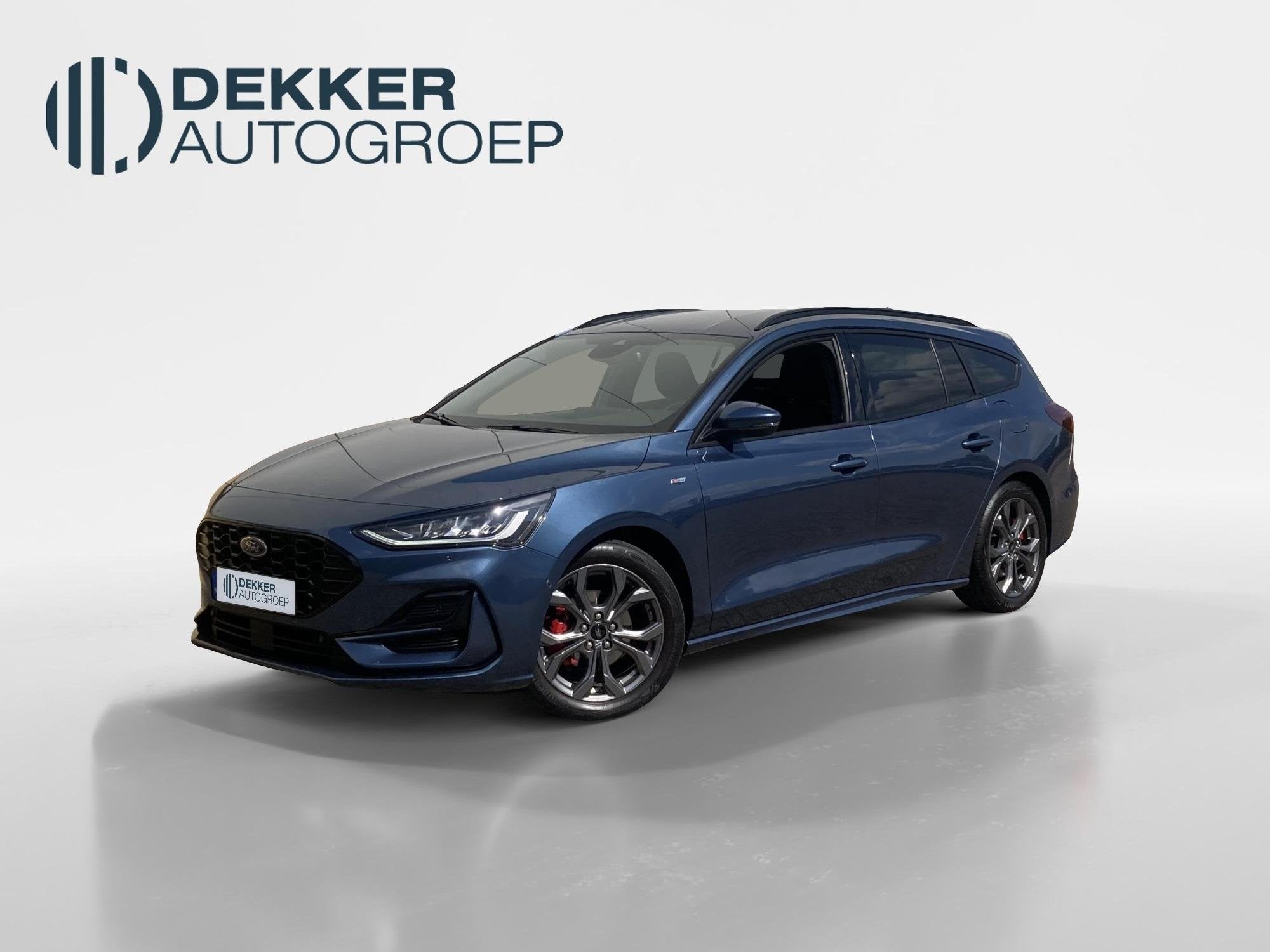 Ford Focus 1.0 EcoBoost Hybrid 155pk Automaat ST Line X Wago, Auto's, Stof, Gebruikt, Blauw, Origineel Nederlands