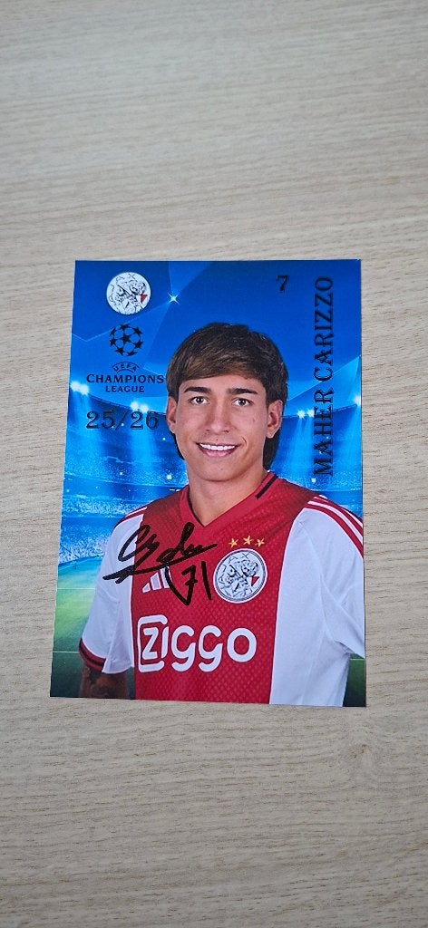 Foto met handtekening; Maher Carizzo # Ajax Amsterdam, Ophalen of Verzenden, Nieuw, Ajax, Overige typen