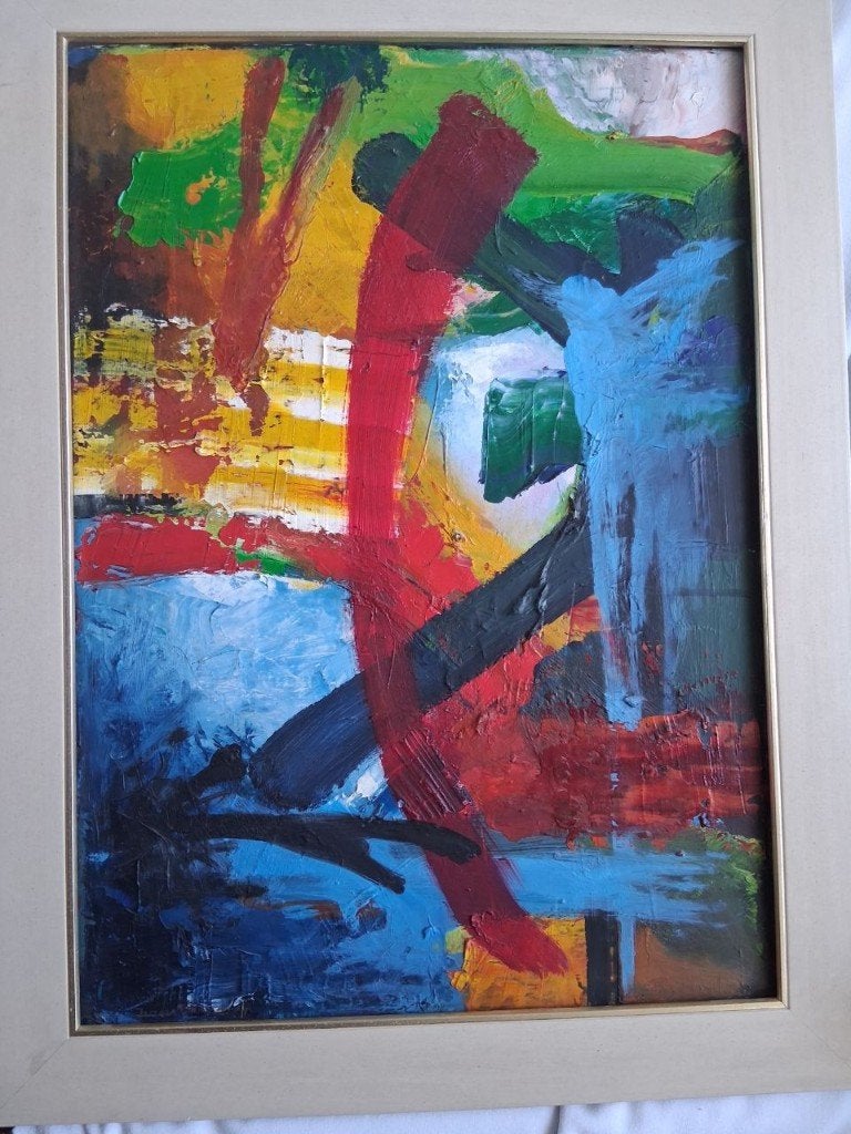Frans Brandsen, Antiek en Kunst, Paneel, Abstract, Ophalen of Verzenden, Olieverf