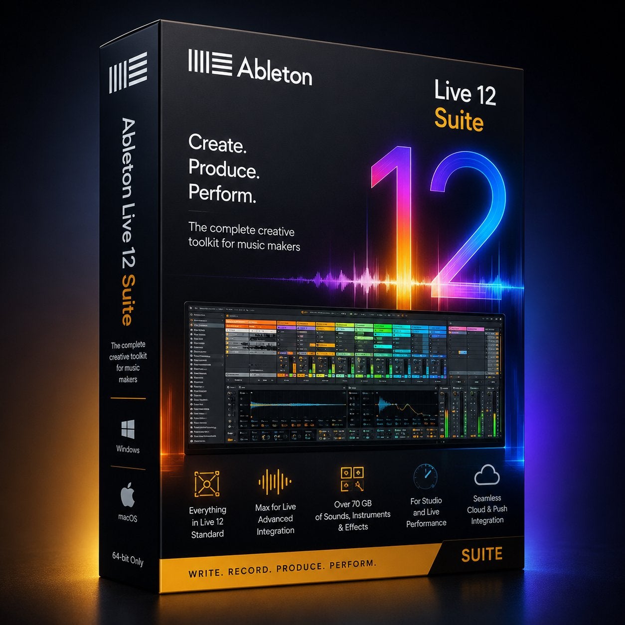 Ableton live 12 suit (levenslange versie)/MAC, Computers en Software, Audio-software, Zo goed als nieuw, Ophalen of Verzenden