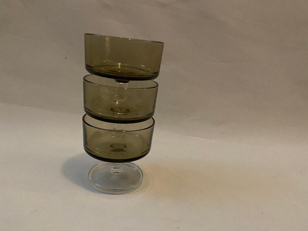 Retro Set van 3 Luminarc Cavalier glazen, Ophalen, Gebruikt, Overige typen