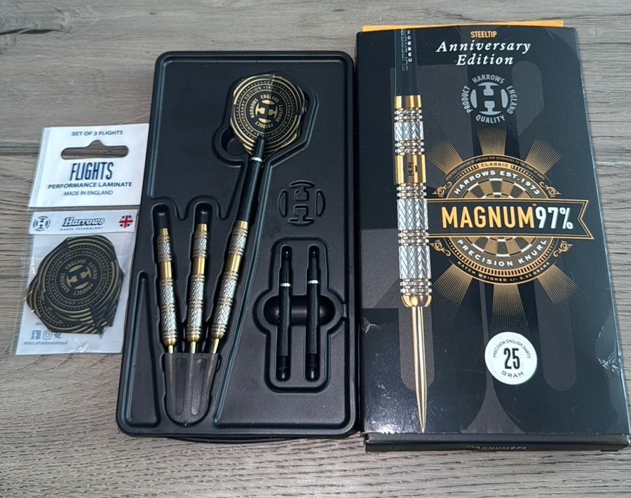 Harrows Magnum 97% 25 gram limited edition - Dartpijlen, Ophalen of Verzenden, Gebruikt, Pijlen