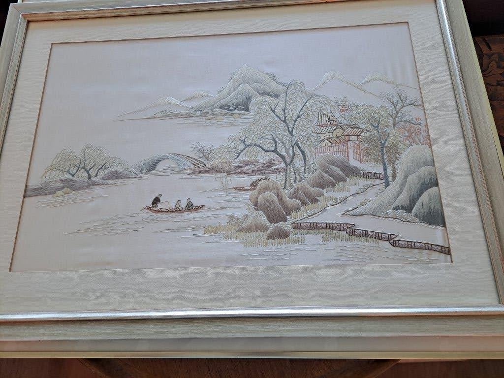 Schilderij geborduurd, Ophalen, Zo goed als nieuw, Schilderij, 5 – 50