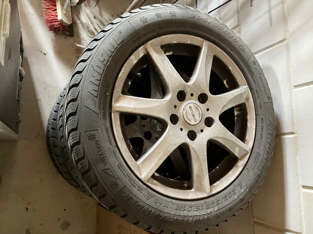 Enzo velgen 16” met winterbanden 205x55/r16, Auto-onderdelen, Ophalen, Gebruikt, Renault