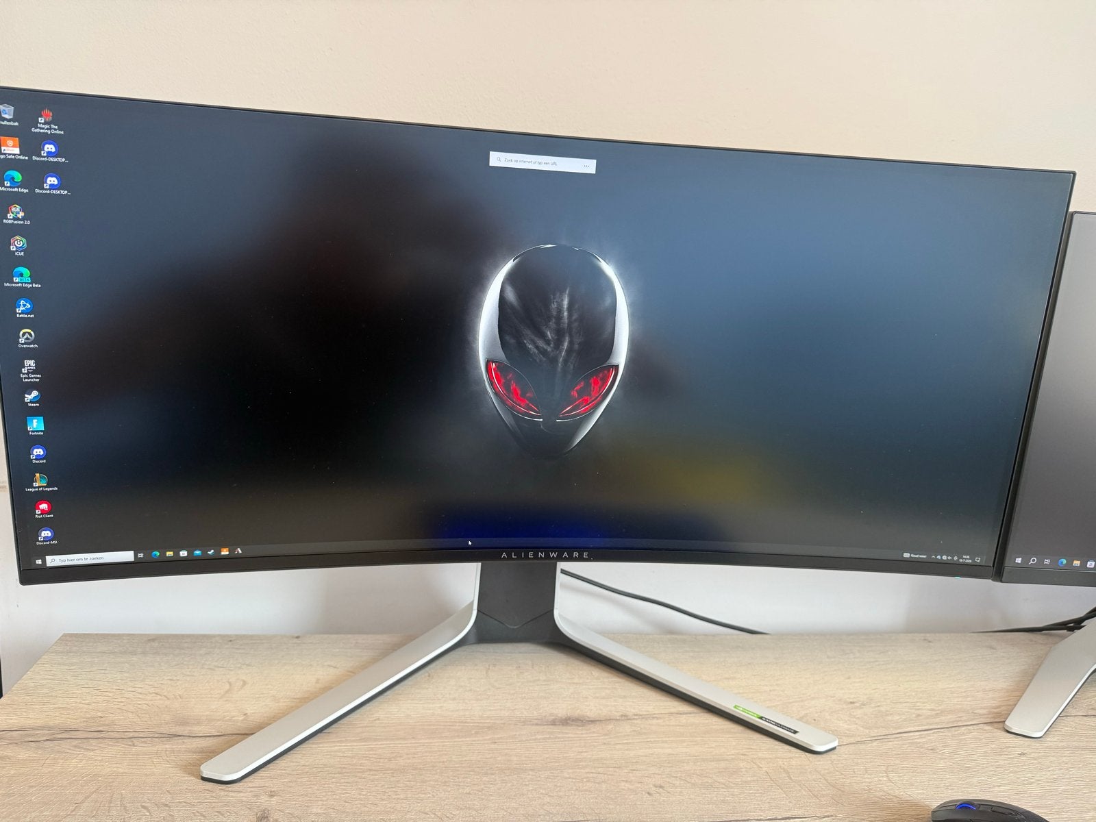 Dell Alienware AW3821DW 38 inch Curved Gaming Monitor, Computers en Software, Monitoren, IPS, 101 t/m 150 Hz, Curved, Zo goed als nieuw