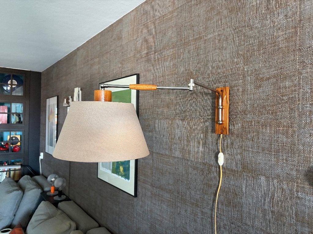 Vitage wandlamp mid century Deens Scandinavisch design?, Huis en Inrichting, Lampen | Wandlampen, Gebruikt, Meerkleurig, Leeslamp