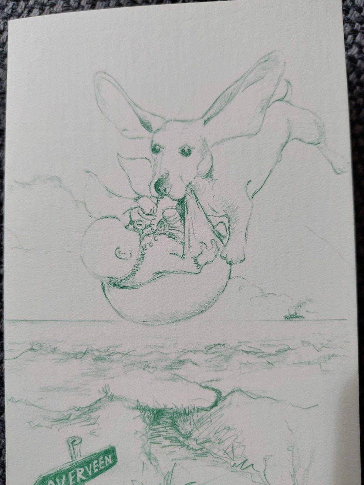 geboortekaart met hond, Ophalen of Verzenden, 2000 tot heden, Geboortekaartje