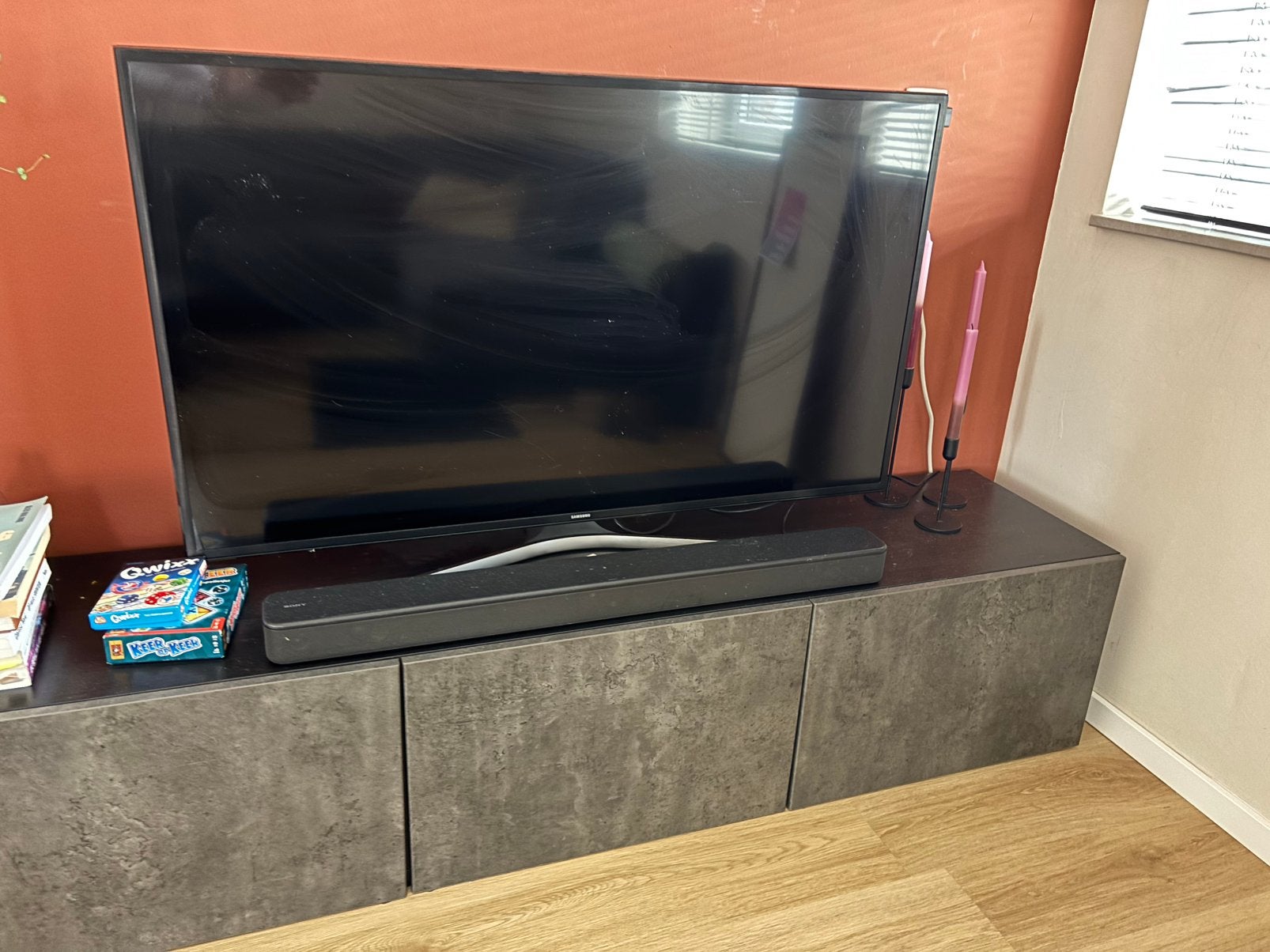 Tv meubel antraciet, Ophalen, Zo goed als nieuw, 25 tot 50 cm, Minder dan 100 cm