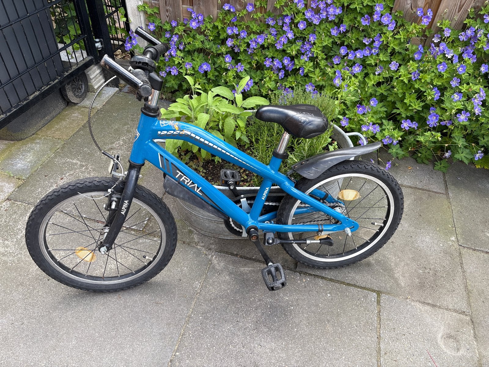 Alpina kinderfiets met terugtraprem en handrem, Ophalen, Gebruikt, Terugtraprem, 16 tot 20 inch