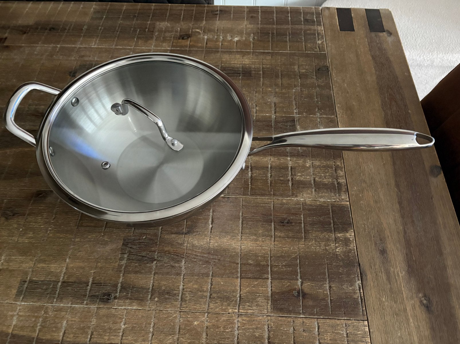 Nieuw wokpan 26 cm rvs elke warmtebron, Ophalen, Nieuw, Rvs, Wok