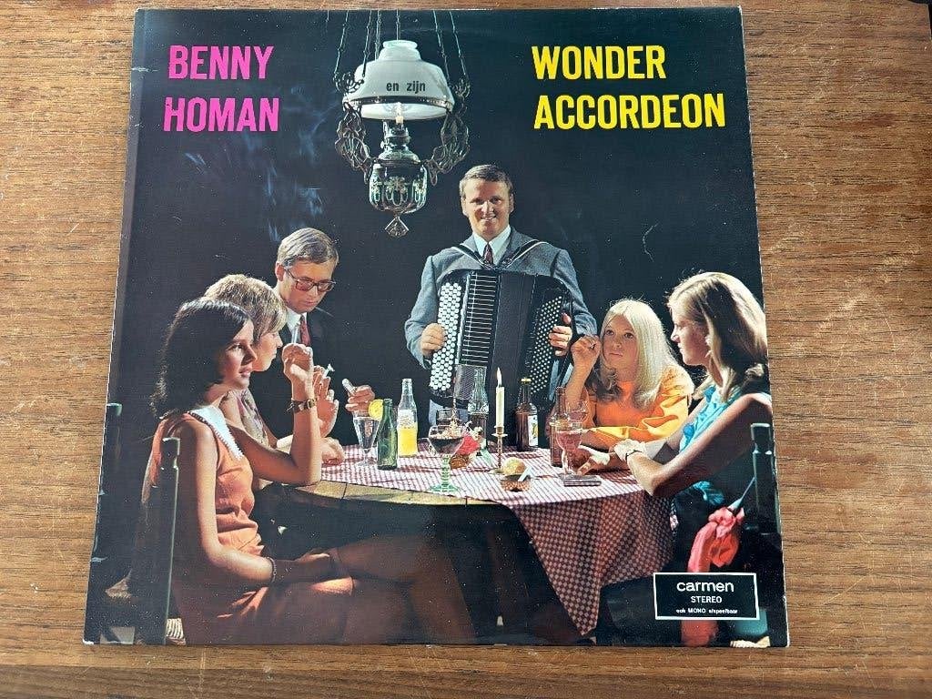 LP Wonderaccordeon Benny Homan, Gebruikt, Ophalen of Verzenden, Levenslied of Smartlap, 12 inch