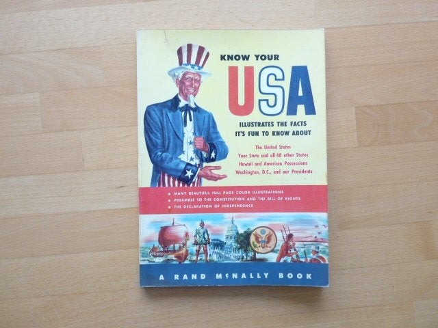 Know your USA illustrates the facts it's fun to know about, Boeken, Ophalen of Verzenden, Zo goed als nieuw, 1800 tot 2000, Landkaart