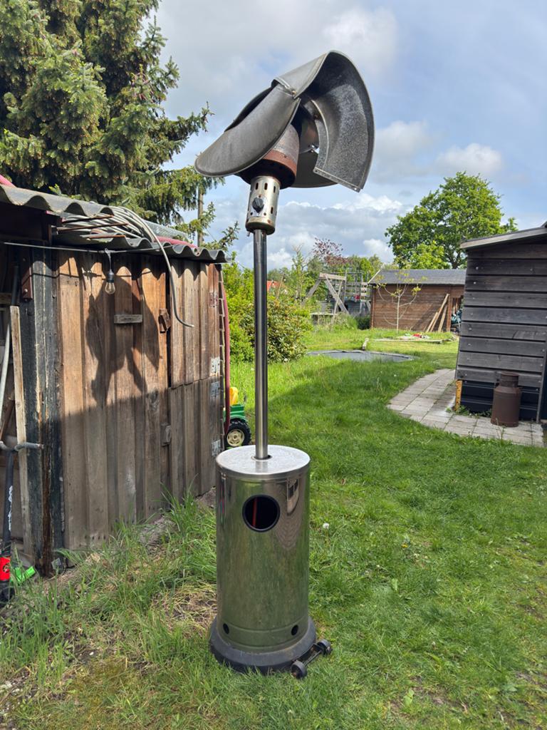 Heater, gevallen door de wind, Tuin en Terras, Terrasverwarmers, Ophalen, Gebruikt, Gas, Vloer