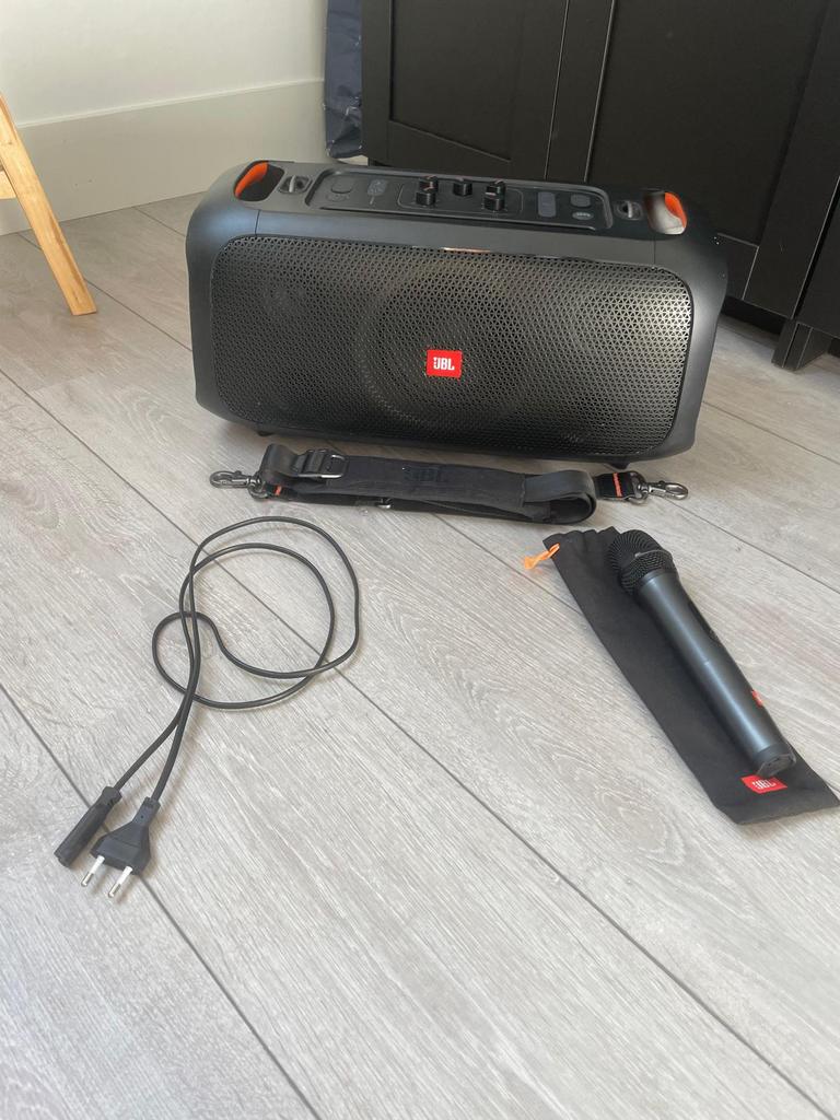 JBL PartyBox On-The-Go +, Audio, Tv en Foto, Luidsprekers, Ophalen, Zo goed als nieuw, 120 watt of meer, JBL