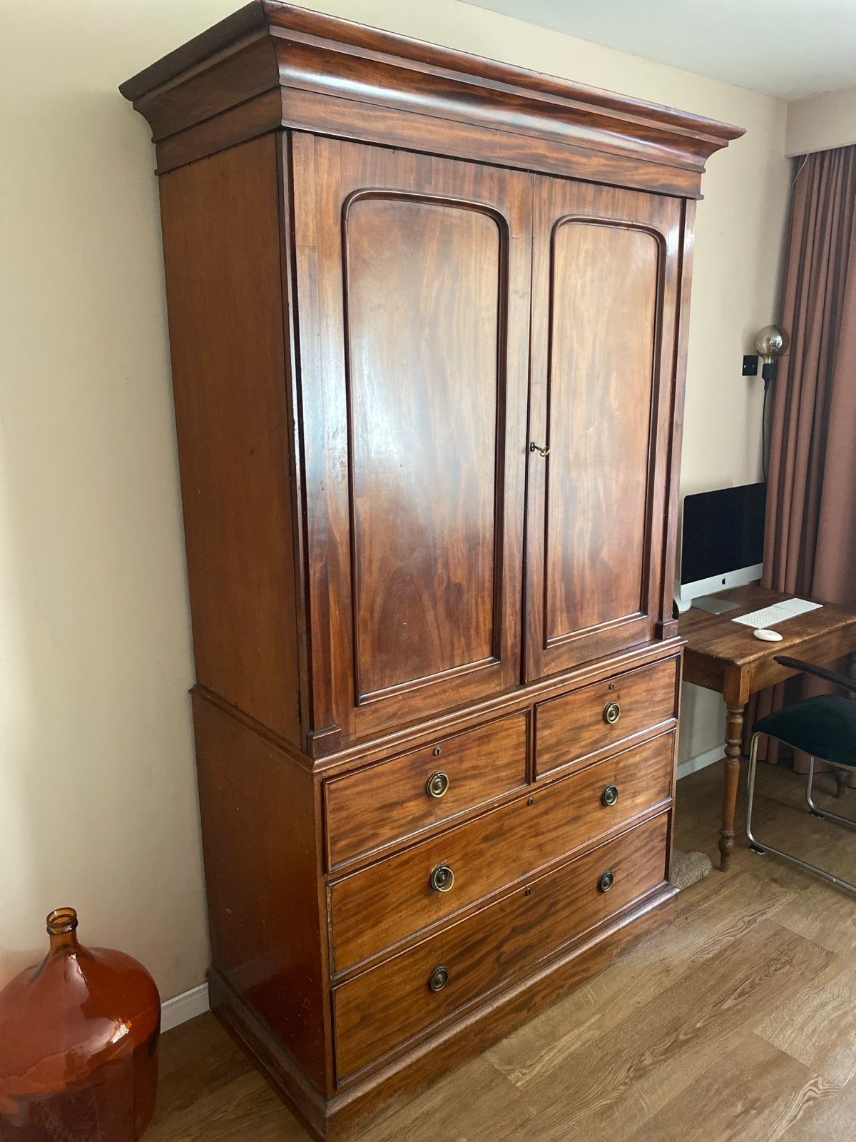Antieke Mahoniehouten Kast, Antiek en Kunst, Antiek | Meubels | Kasten, Ophalen of Verzenden