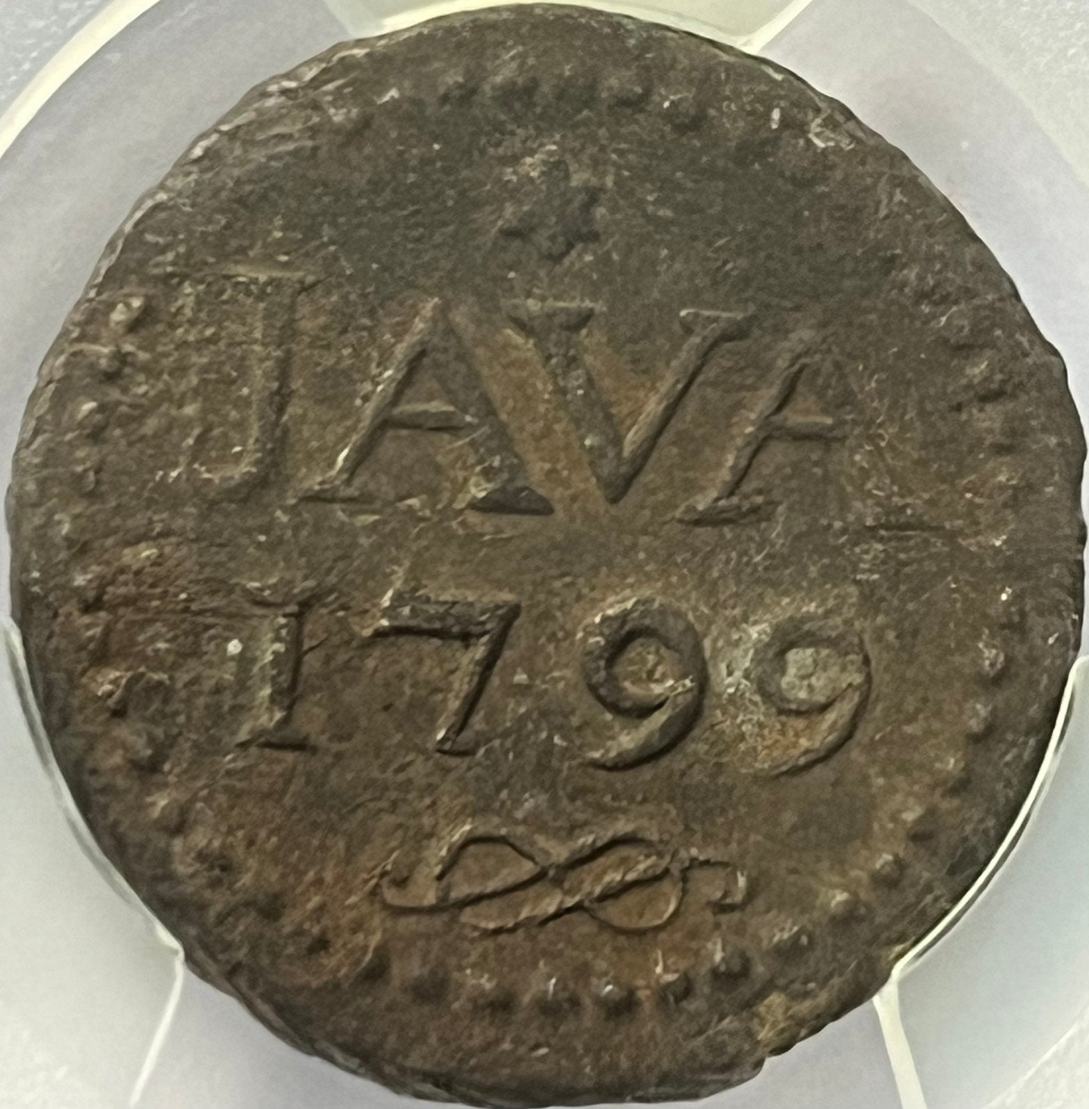 Batavia schaarse noodmunt van een stuiver 1799, Ophalen of Verzenden, Vóór koninkrijk, Overige waardes