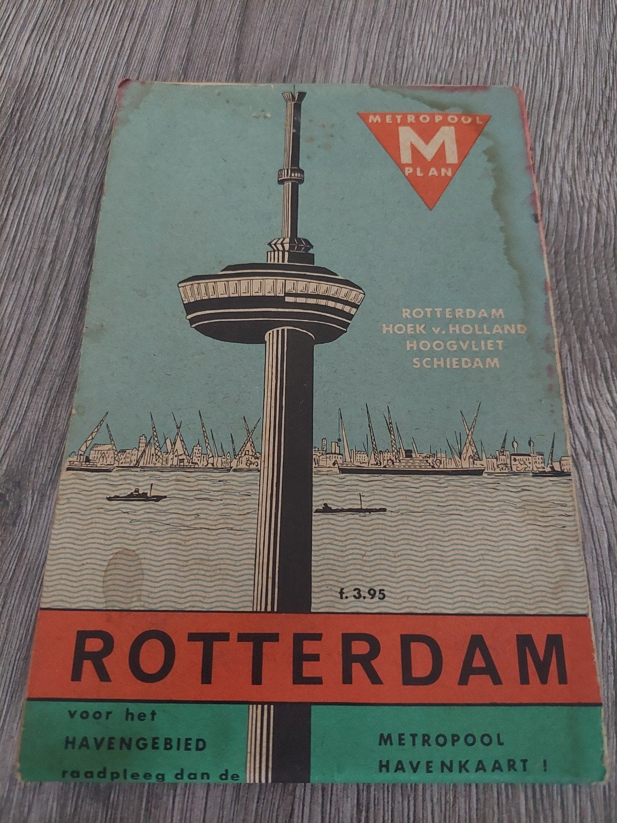oude plattegrond ROTTERDAM , jaren 70, Gelezen, Verzenden, Landkaart, 1800 tot 2000