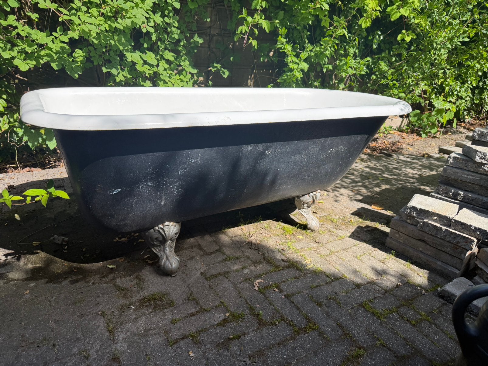 Giet ijzeren badkuip, Ophalen, Minder dan 50 cm, Overige typen, Zo goed als nieuw