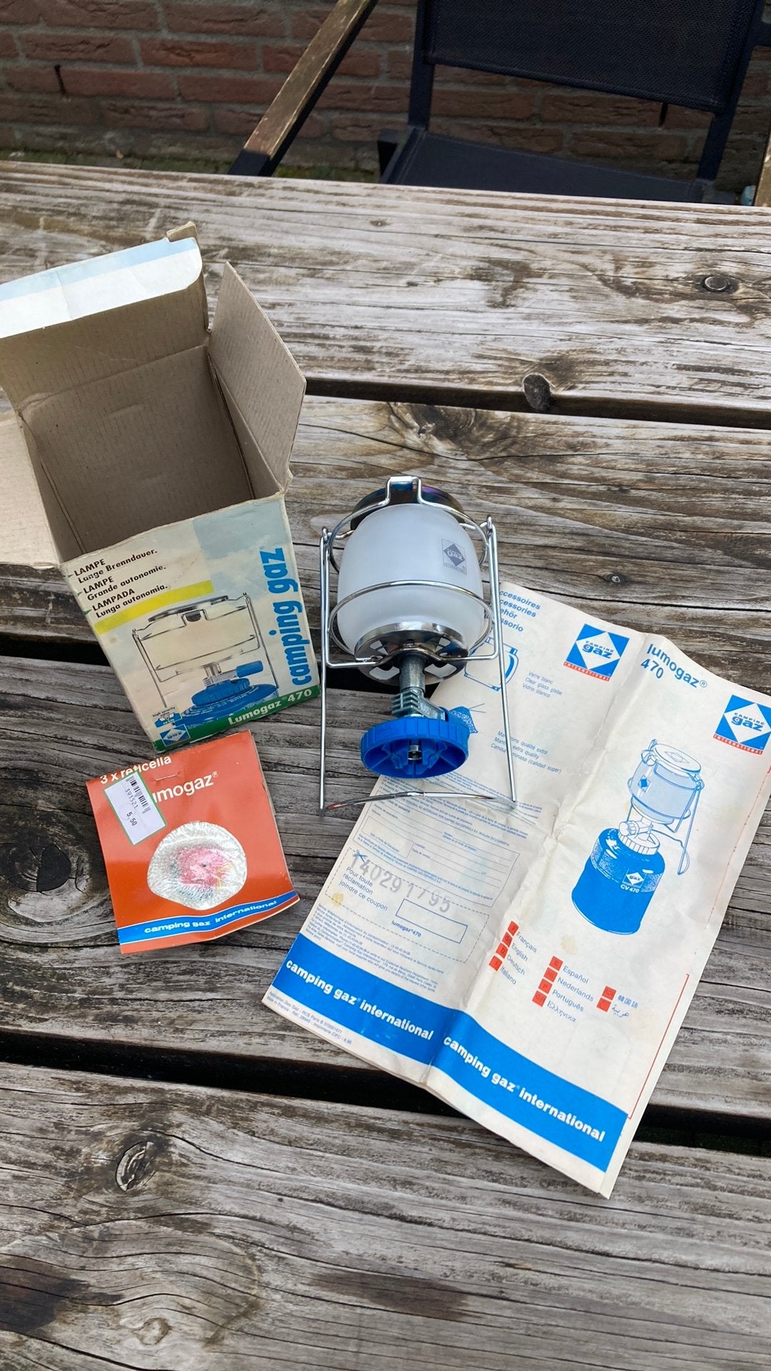 Gas Lamp Camping gaz 470, Caravans en Kamperen, Kampeeraccessoires, Ophalen of Verzenden, Zo goed als nieuw